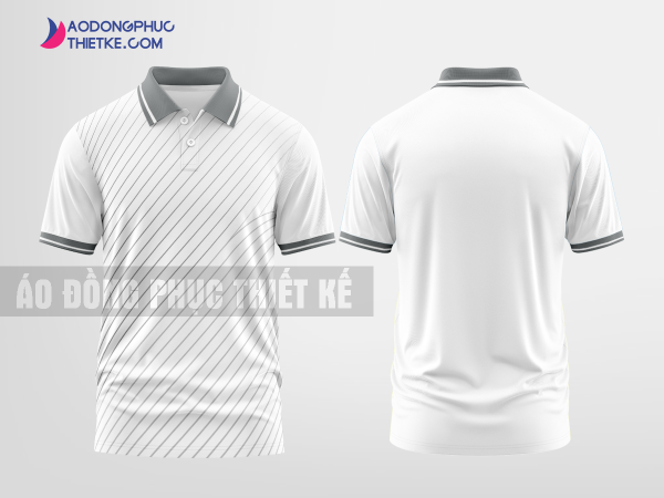 Mẫu áo polo 3D đồng phục Linh Thảo Màu trắng tự thiết kế DPP2463