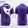 Mẫu áo polo 3D đồng phục Ngọc Anh Màu tím thiết kế sáng tạo DPP2140