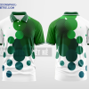 Mẫu áo polo 3D đồng phục Thuận Bắc Màu xanh crôm thiết kế in đẹp DPP1849