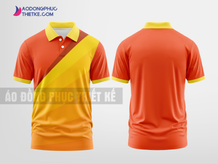Mẫu áo polo 3D đồng phục Văn Lâm Màu da cam thiết kế chất lượng DPP2216