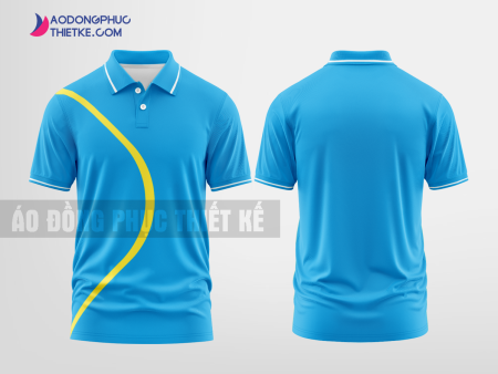 Mẫu áo polo công ty Diệu Linh Màu xanh da trời tự thiết kế DPP2396