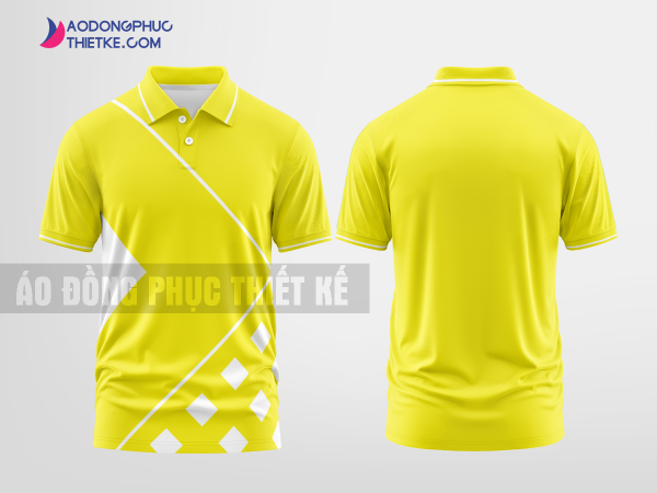 Mẫu áo polo công ty Hoàng Xuân Màu vàng thiết kế cao cấp DPP2434
