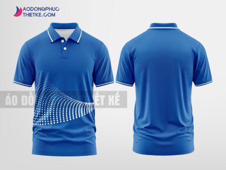 Mẫu áo polo công ty Kim Chi Màu xanh dương thiết kế đẳng cấp DPP2453