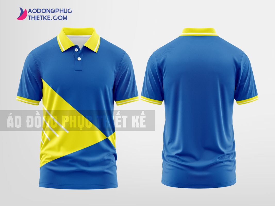 Mẫu áo polo công ty Lụa Trắng Màu xanh biển thiết kế chính hãng DPP2051