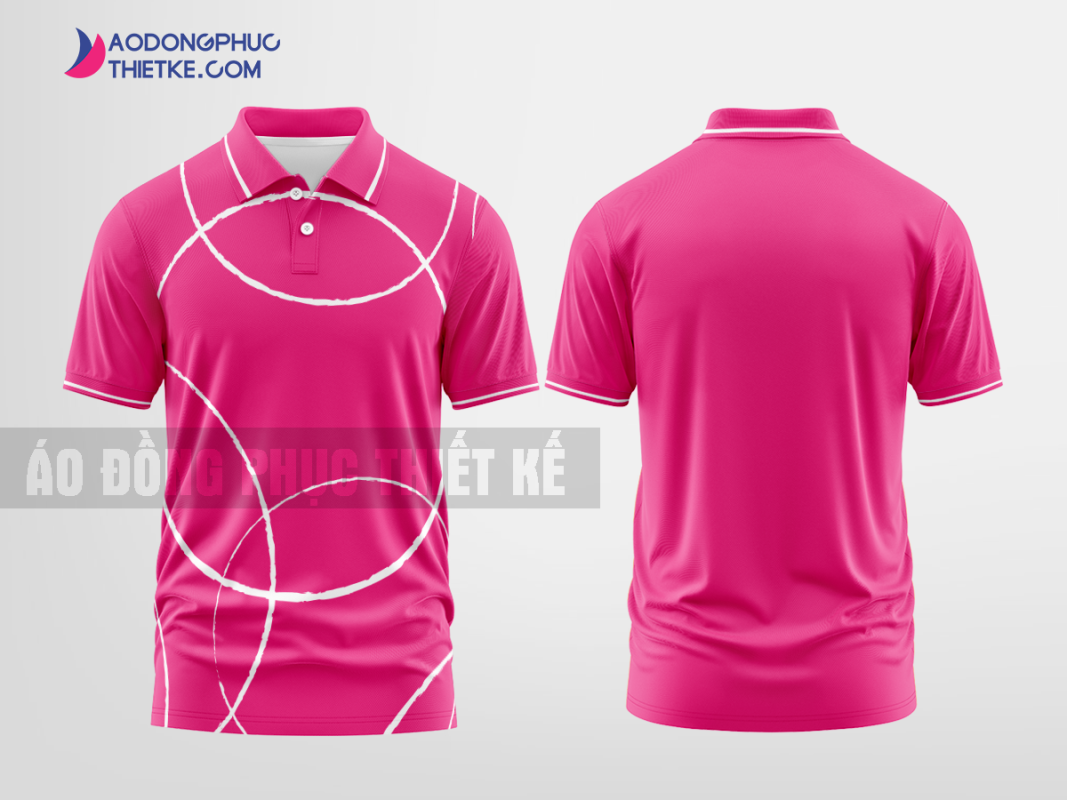 Mẫu áo polo công ty Quang Linh Màu hồng thiết kế đẹp DPP2130
