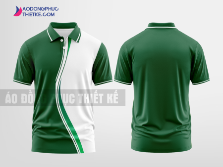 Mẫu áo polo công ty Thiên Nga Màu Xanh Crôm tự thiết kế DPP2043
