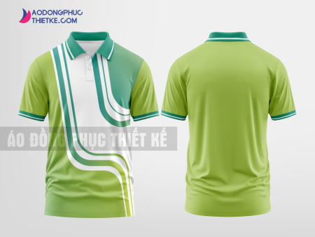 Mẫu áo polo công ty Văn Minh Màu Xanh nõn chuối thiết kế sáng tạo DPP2244