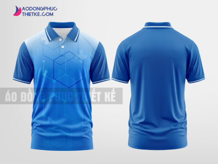 Mẫu áo polo công ty Vĩnh Cửu Màu xanh dương thiết kế chính hãng DPP1917