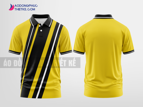 Mẫu áo polo doanh nghiệp Hoàng Khoa Màu vàng kim loại thiết kế may đẹp DPP2262