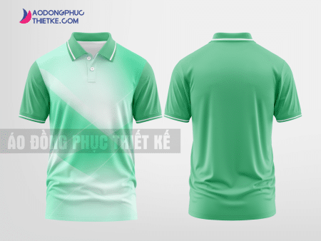 Mẫu áo polo doanh nghiệp Lan Màu xanh lục bảo thiết kế nổi bật DPP1960