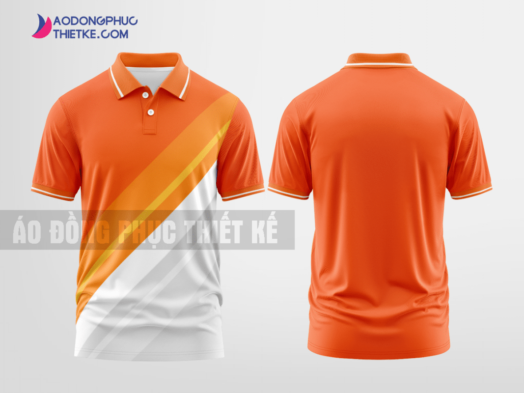 Mẫu áo polo doanh nghiệp Minh Quang Màu da cam thiết kế đẳng cấp DPP2167