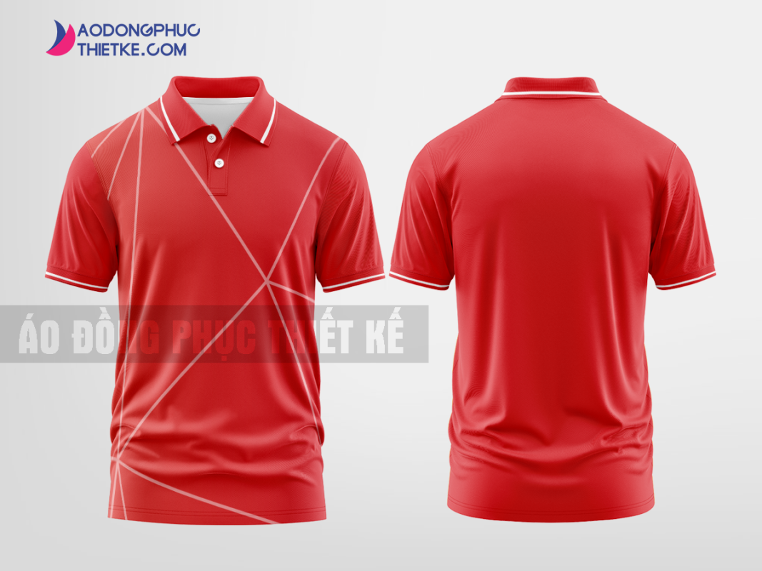 Mẫu áo polo doanh nghiệp Phạm Hiếu Màu đỏ thiết kế chính hãng DPP2129