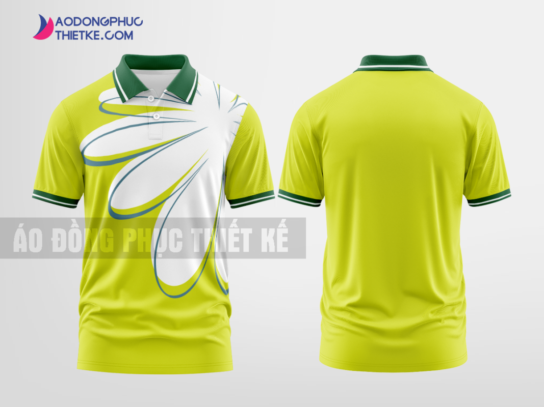 Mẫu áo polo doanh nghiệp Phạm Khải Màu vàng chanh thiết kế giá rẻ DPP2281