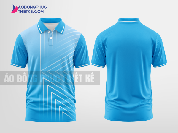 Mẫu áo polo doanh nghiệp Thảo Vy Màu xanh da trời thiết kế nổi bật DPP2376