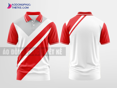Mẫu áo polo doanh nghiệp Xuan Phat Màu đỏ thiết kế thương hiệu DPP2091