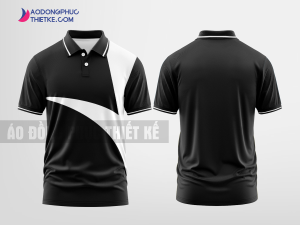 Mẫu áo polo đồng phục Gia Linh Màu đen thiết kế chất lượng DPP2424
