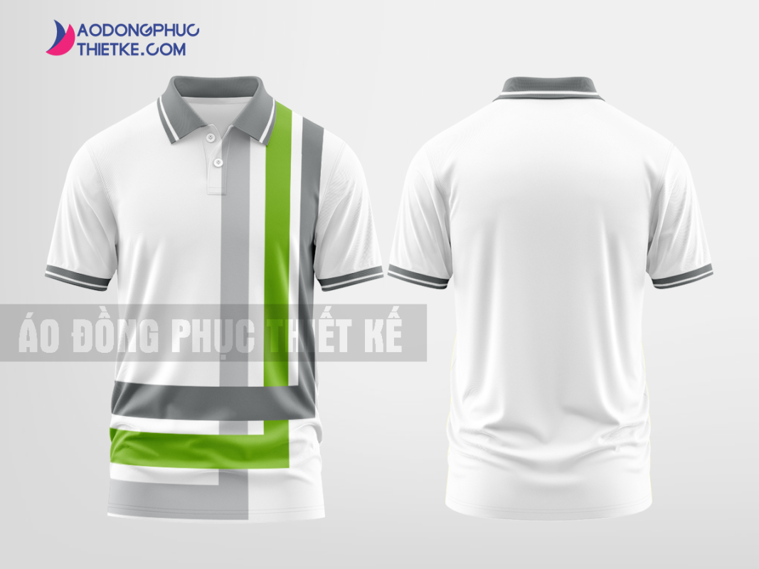 Mẫu áo polo đồng phục Lê Xuân Màu trắng thiết kế sáng tạo DPP2348
