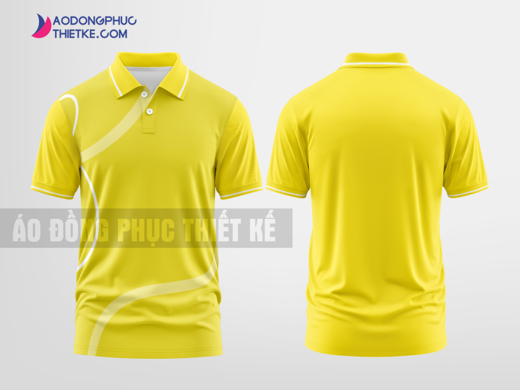 Mẫu áo polo đồng phục Phạm Hải Màu vàng thiết kế chất lượng DPP2253