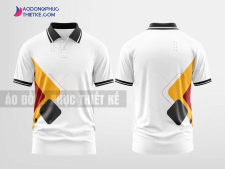 Mẫu áo polo đồng phục Phú Riềng Màu vàng kim loại thiết kế giá rẻ DPP1716
