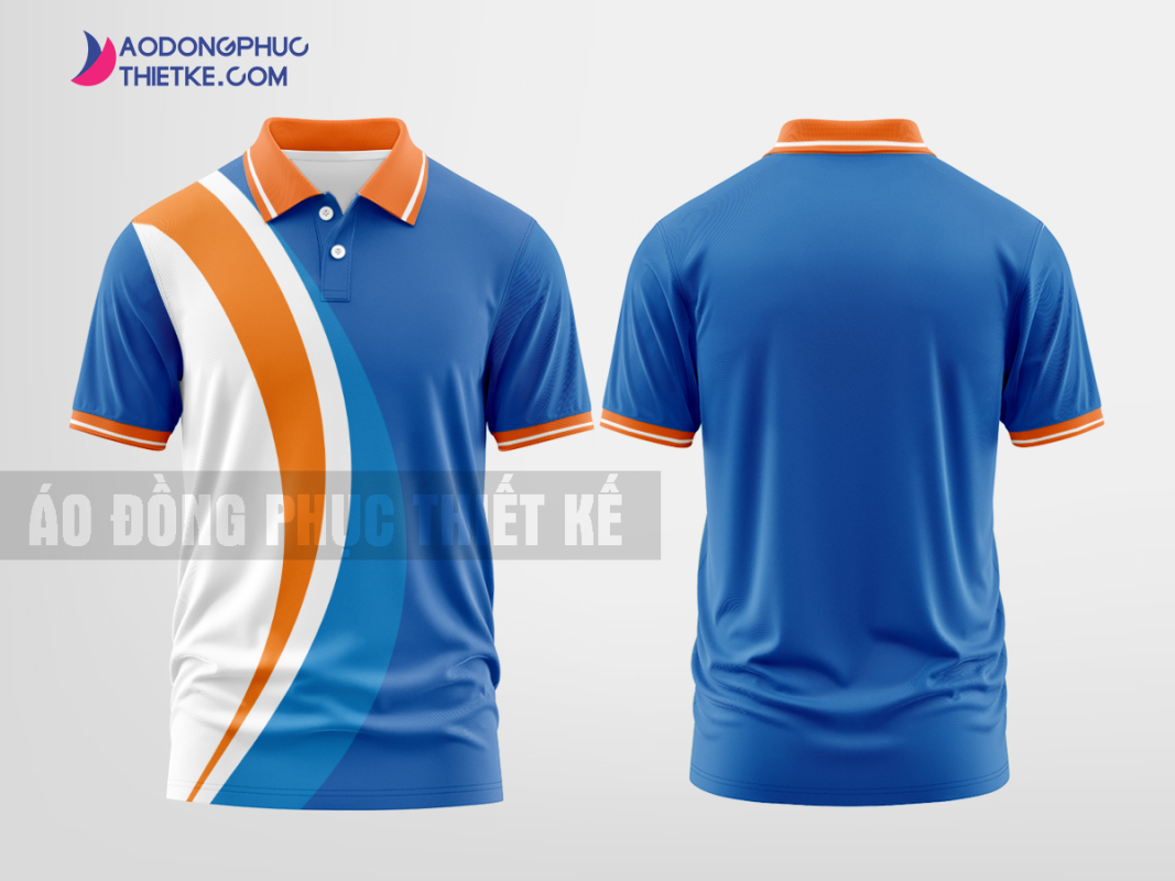 Mẫu áo thun đồng phục 3D Lài Đen Màu xanh dương thiết kế độc DPP2030