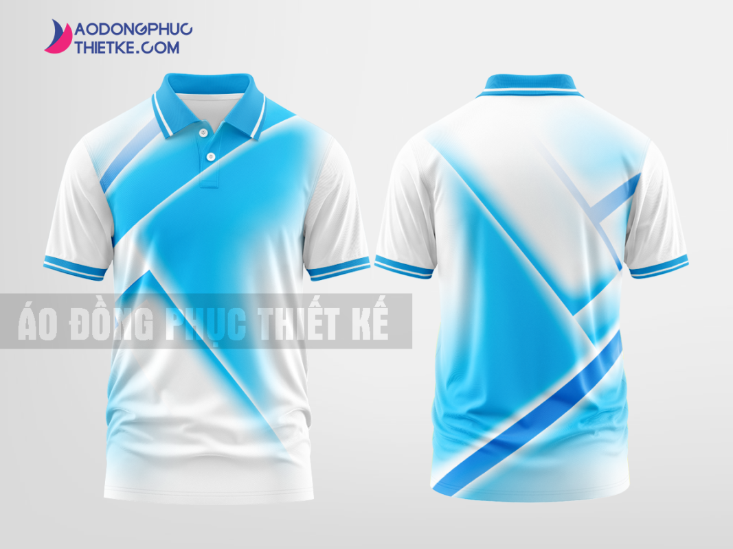 Mẫu áo thun đồng phục 3D Trà Vinh Màu xanh da trời thiết kế lạ DPP1867