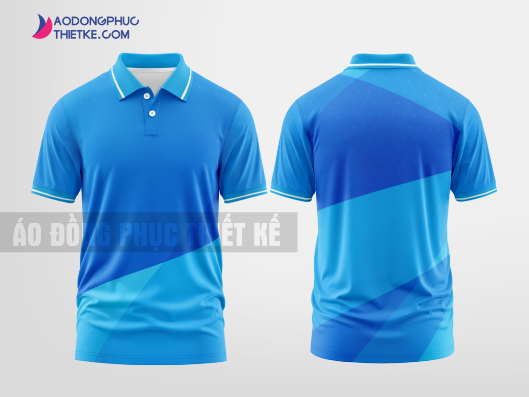 Mẫu áo thun đồng phục 3D Vĩnh Tường Màu xanh biển thiết kế chất lượng DPP1926