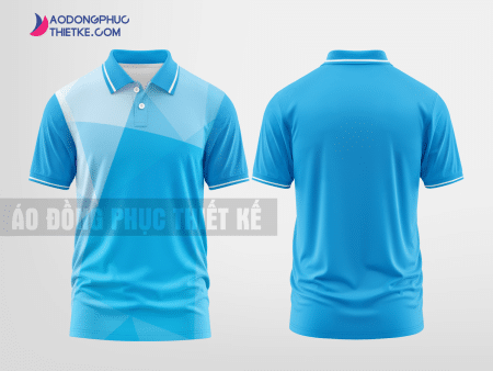 Mẫu áo thun đồng phục Gia Khánh Màu xanh da trời thiết kế cao cấp DPP2397