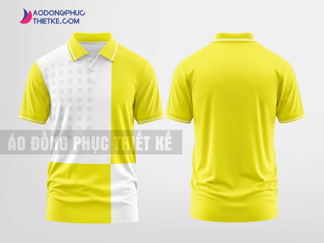 Mẫu áo thun đồng phục Kim Yến Màu vàng thiết kế chất lượng DPP2435