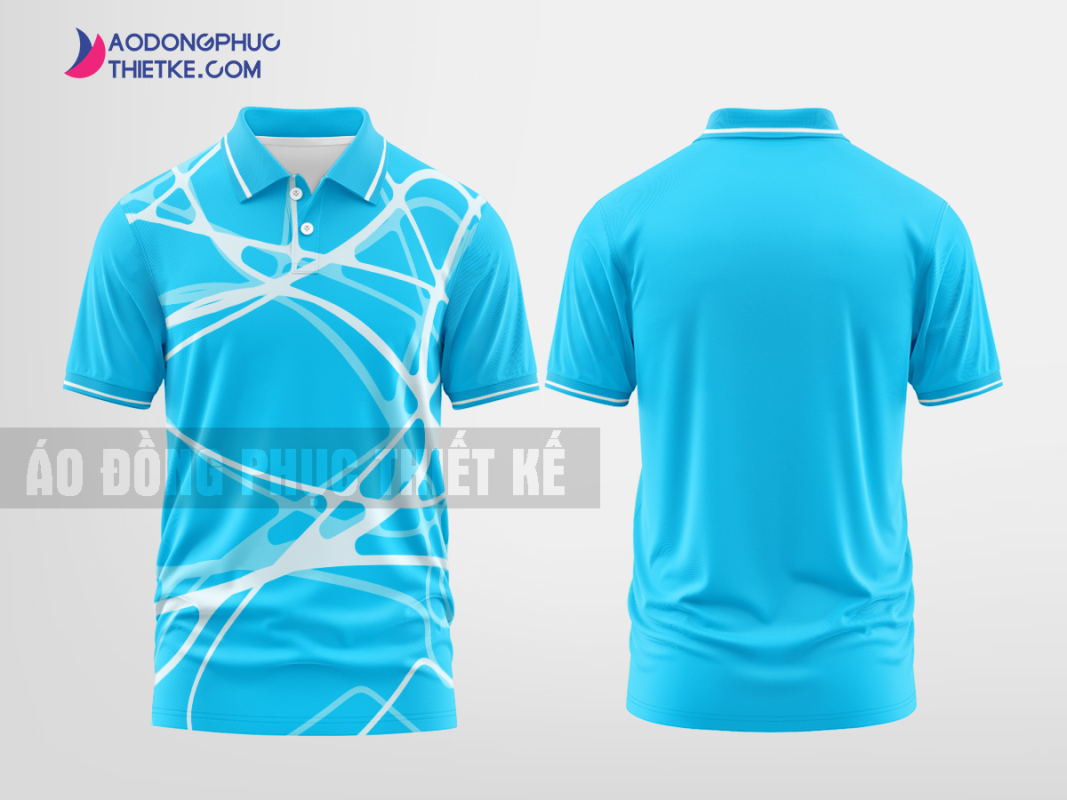 Mẫu áo thun đồng phục cổ trụ Phương Nam Màu xanh da trời thiết kế chất lượng DPP2086