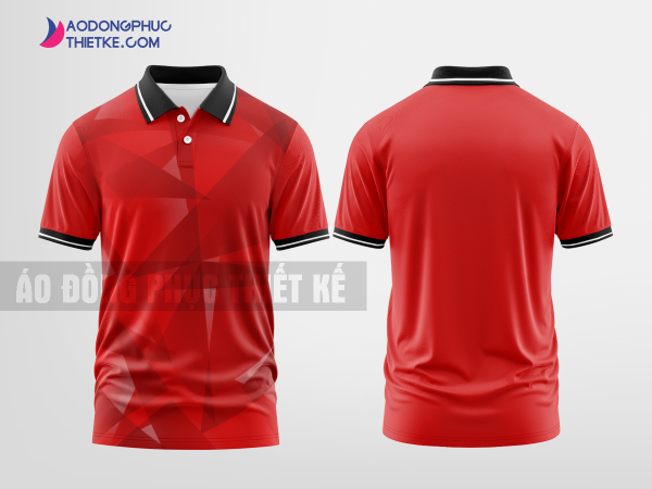 Mẫu áo thun đồng phục cổ trụ Tiến Đạt Màu đỏ yến chi thiết kế ấn tượng DPP2067