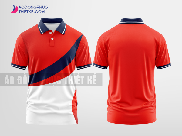 Mẫu áo thun đồng phục công ty Bảo Trinh Màu đỏ tươi thiết kế may đẹp DPP2485