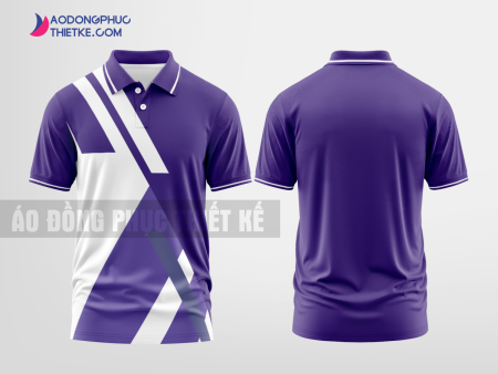 Mẫu áo thun đồng phục công ty Hồng Xanh Màu tím thiết kế cá tính DPP2040