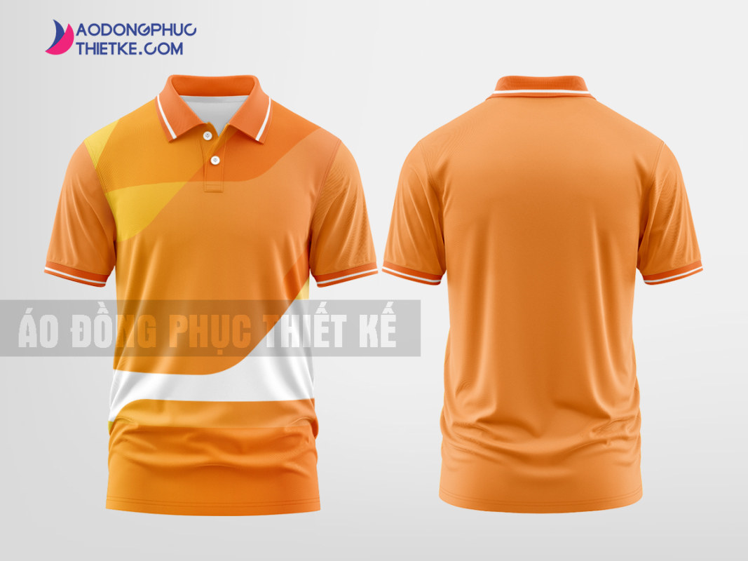 Mẫu áo thun đồng phục công ty Sơn Cường Màu da cam thiết kế cao cấp DPP2241