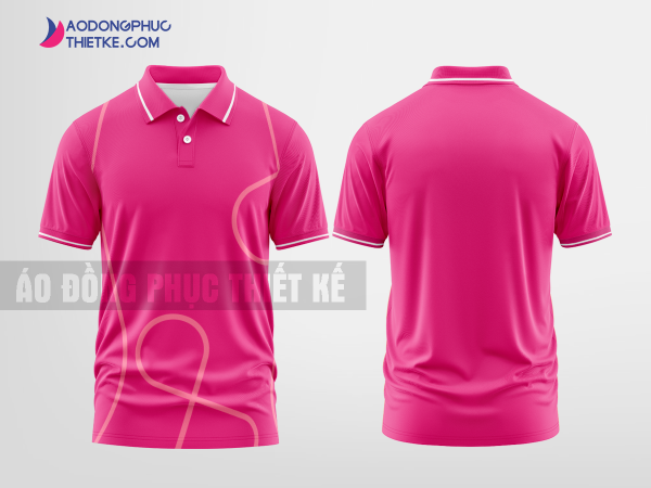 Mẫu áo thun đồng phục công ty Trần Long Màu hồng thiết kế đẳng cấp DPP2089
