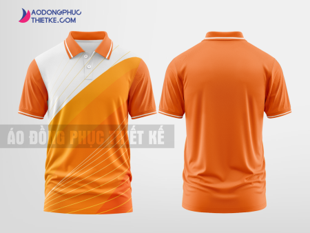 Mẫu áo thun đồng phục doanh nghiệp Minh Long Màu da cam thiết kế ấn tượng DPP2223