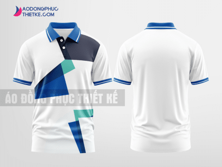 Mẫu áo thun đồng phục doanh nghiệp Quốc Oai Màu xanh biển thiết kế giá rẻ DPP1746