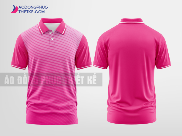 Mẫu áo thun đồng phục doanh nghiệp Trực Ninh Màu hồng thiết kế in đẹp DPP1878