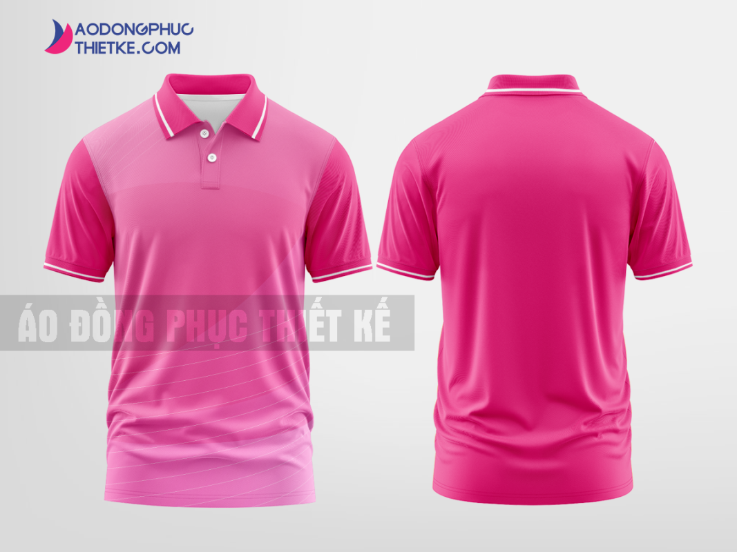 Mẫu áo thun polo Lan Vuốt Màu hồng thiết kế thương hiệu DPP2013