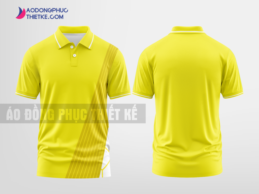 Mẫu áo thun polo Linh Thảo Màu vàng thiết kế đẹp DPP2445