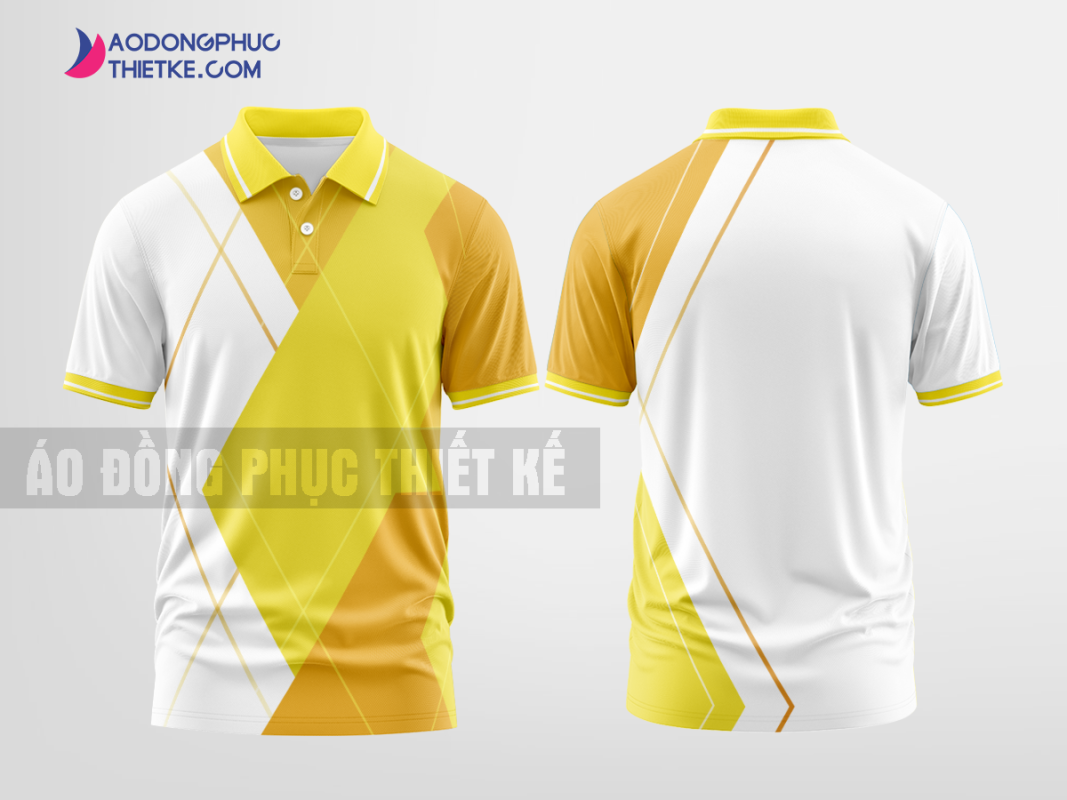 Mẫu áo thun polo Quốc Hiệp Màu Vàng thiết kế tương lai DPP2198