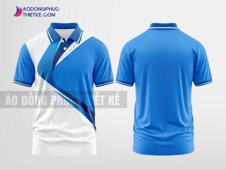 Mẫu đồng phục áo polo Tân Uyên Màu xanh biển thiết kế giá rẻ DPP1802