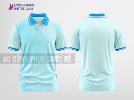 Mẫu đồng phục áo polo Vĩnh Yên Màu xanh lơ thiết kế uy tín DPP1927