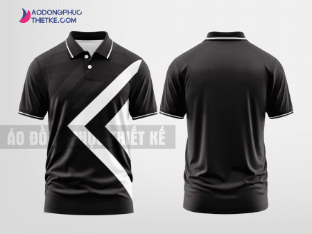 Mẫu uniform polo Quỳnh Anh Màu đen thiết kế may đẹp DPP2366