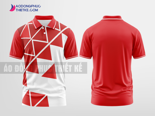 Mẫu áo đồng phục có cổ Kỹ Năng Innovations Màu đỏ thiết kế cá tính DPP2823