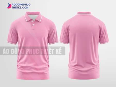 Mẫu áo đồng phục có cổ Tri Thức Holdings Màu hồng thiết kế in đẹp DPP2842