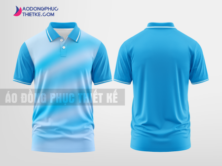 Mẫu áo đồng phục có cổ Văn Minh Innovations Màu xanh da trời thiết kế ấn tượng DPP2785