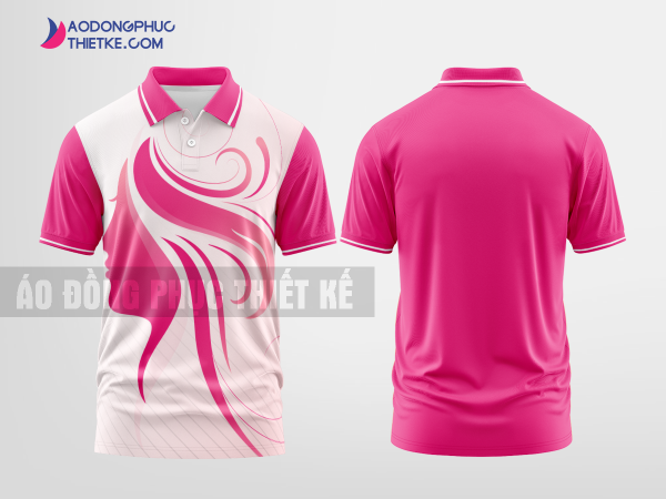 Mẫu áo đồng phục doanh nghiệp có cổ Diệu Quỳnh Màu hồng thiết kế thương hiệu DPP2522