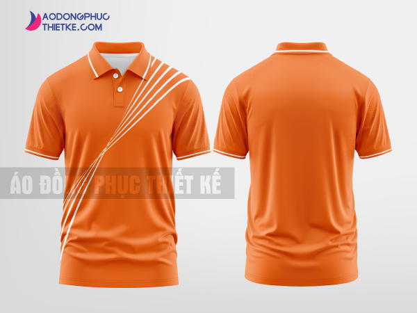 Mẫu áo đồng phục doanh nghiệp có cổ Phương Mai Enterprises Màu da cam thiết kế tương lai DPP2938