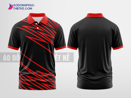 Mẫu áo đồng phục polo Hoa Hồng Màu đen thiết kế nổi bật DPP2586