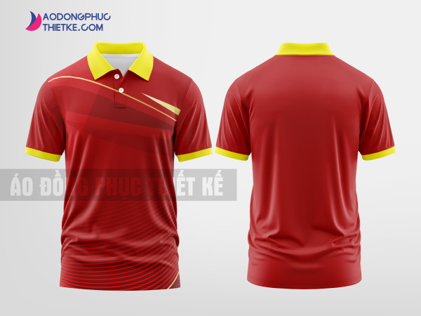 Mẫu áo đồng phục polo Nguyên Ân Innovations Màu đỏ yến chi thiết kế nổi bật DPP2881